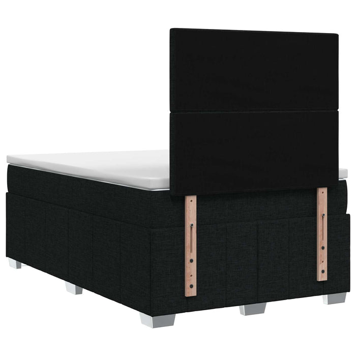 Pat boxspring cu saltea Negru 120 x 190 cm Țesătură WALTI