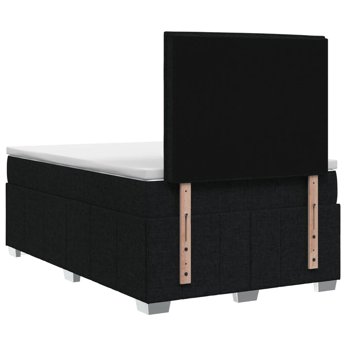 Pat boxspring cu saltea Negru 120 x 200 cm Țesătură WALTI