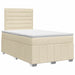 Pat boxspring cu saltea cu headboard Crem 120 x 200 cm Țesătură - WALTI WALTI