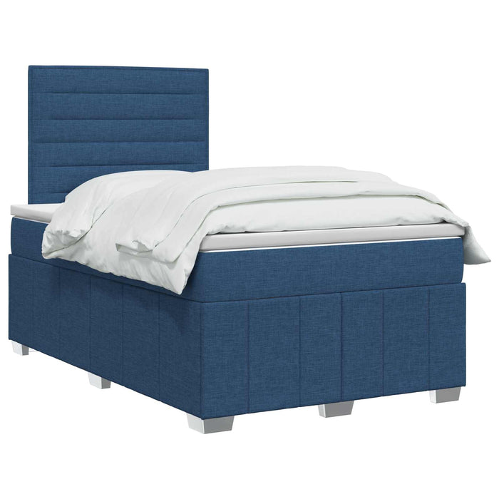 Pat boxspring cu saltea albastru 120 x 200 cm Țesătură - WALTI WALTI
