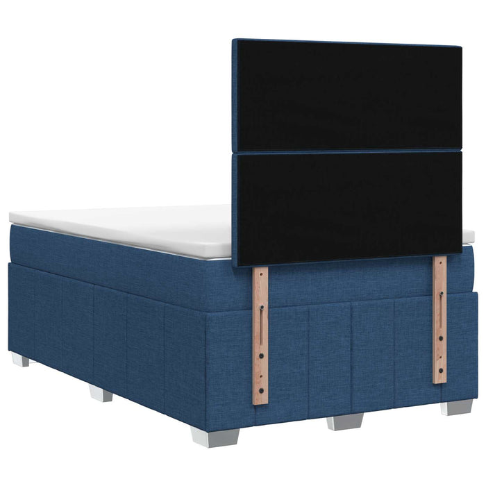 Pat boxspring cu saltea albastru 120 x 200 cm Țesătură WALTI