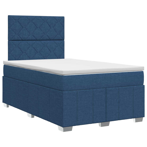 Pat boxspring cu saltea albastru 120 x 200 cm Țesătură - WALTI WALTI