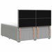 Pat boxspring cu saltea Gri deschis 140 x 190 cm Țesătură - WALTI WALTI