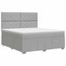 Pat boxspring cu saltea Gri deschis 140 x 200 cm Țesătură - WALTI WALTI