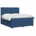 Pat boxspring cu saltea albastru 160 x 200 cm Țesătură - WALTI WALTI