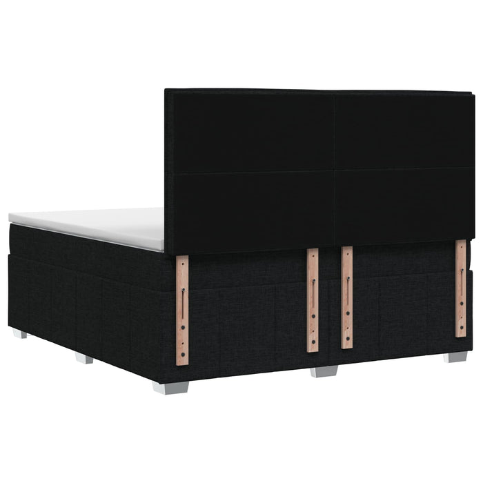 Pat boxspring cu saltea Negru 160 x 200 cm Țesătură - WALTI WALTI