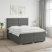 Pat boxspring cu saltea Gri închis 200 x 200 cm Țesătură - WALTI WALTI