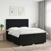 Pat boxspring cu saltea Negru 200 x 200 cm Țesătură - WALTI WALTI