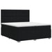 Pat boxspring cu saltea Negru 200 x 200 cm Țesătură - WALTI WALTI