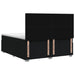 Pat boxspring cu saltea Negru 200 x 200 cm Țesătură - WALTI WALTI