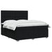 Pat boxspring cu saltea Negru 200 x 200 cm Țesătură - WALTI WALTI