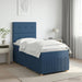 Pat boxspring cu saltea albastru 90 x 200 cm Țesătură - WALTI WALTI