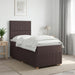 Pat boxspring cu saltea Maro închis 90 x 190 cm Țesătură - WALTI WALTI