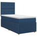 Pat boxspring cu saltea albastru 90 x 190 cm Țesătură - WALTI WALTI