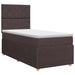 Pat boxspring cu saltea Maro închis 90 x 190 cm Țesătură - WALTI WALTI