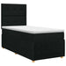 Pat boxspring cu saltea Negru 100 x 200 cm Țesătură - WALTI WALTI