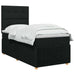 Pat boxspring cu saltea Negru 100 x 200 cm Țesătură - WALTI WALTI