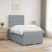 Pat boxspring cu saltea Gri deschis 120 x 200 cm Țesătură - WALTI WALTI