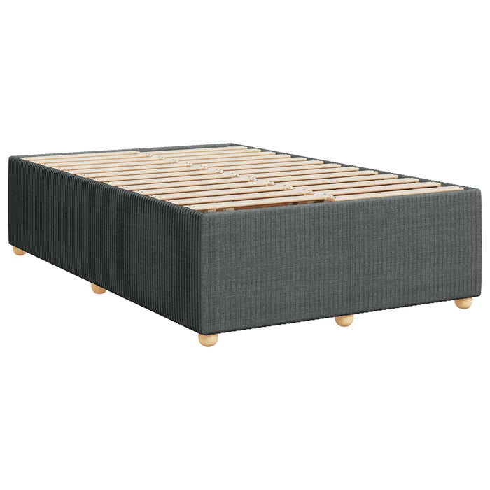 Pat boxspring cu saltea Gri închis 120 x 200 cm Țesătură - WALTI WALTI