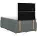 Pat boxspring cu saltea Gri închis 120 x 200 cm Țesătură - WALTI WALTI