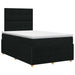 Pat boxspring cu saltea Negru 120 x 200 cm Țesătură - WALTI WALTI