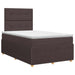 Pat boxspring cu saltea Maro închis 120 x 200 cm Țesătură - WALTI WALTI