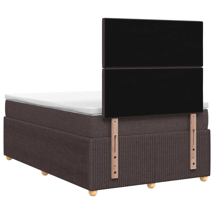 Pat boxspring cu saltea Maro închis 120 x 200 cm Țesătură - WALTI WALTI