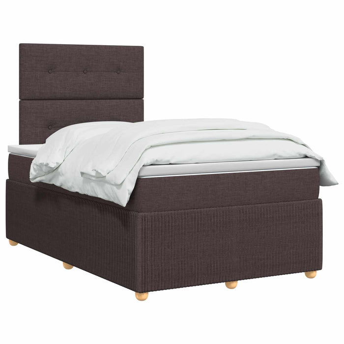 Pat boxspring cu saltea Maro închis 120 x 200 cm Țesătură - WALTI WALTI