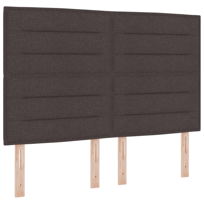 Pat boxspring cu saltea Maro închis 140 x 200 cm Țesătură WALTI