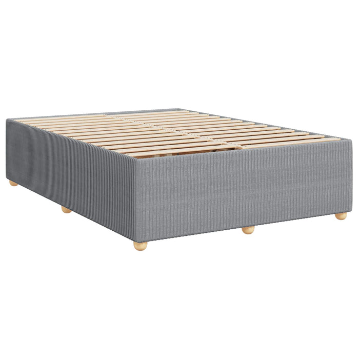 Pat boxspring cu saltea Gri deschis 140 x 200 cm Țesătură - WALTI WALTI