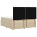 Pat boxspring cu saltea cu headboard Crem 160 x 200 cm Țesătură - WALTI WALTI