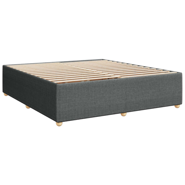 Pat boxspring cu saltea Gri închis 180 x 200 cm Țesătură WALTI