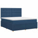 Pat boxspring cu saltea albastru 180 x 200 cm Țesătură - WALTI WALTI