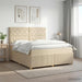 Pat boxspring cu saltea cu headboard Crem 160 x 200 cm Țesătură - WALTI WALTI