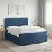 Pat boxspring cu saltea albastru 200 x 200 cm Țesătură - WALTI WALTI