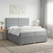 Pat boxspring cu saltea Gri deschis 200 x 200 cm Țesătură - WALTI WALTI