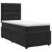 Pat boxspring cu saltea cu headboard Negru 80 x 200 cm Catifea - WALTI WALTI