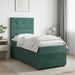 Pat boxspring cu saltea Verde închis 80 x 200 cm Catifea - WALTI WALTI