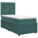 Pat boxspring cu saltea Verde închis 80 x 200 cm Catifea - WALTI WALTI