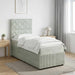 Pat boxspring cu saltea Gri deschis 100 x 200 cm Catifea - WALTI WALTI