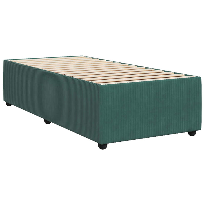 Pat boxspring cu saltea Verde închis 80 x 200 cm Catifea WALTI