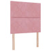 Pat boxspring cu saltea cu headboard Roz 80 x 200 cm Catifea - WALTI WALTI