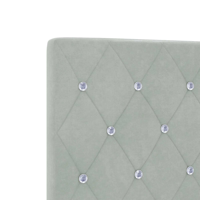Pat boxspring cu saltea Gri deschis 120 x 190 cm Catifea WALTI