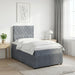 Pat boxspring cu saltea Gri închis 120 x 200 cm Catifea - WALTI WALTI