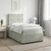 Pat boxspring cu saltea Gri deschis 120 x 190 cm Catifea - WALTI WALTI