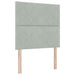 Pat boxspring cu saltea Gri deschis 120 x 200 cm Catifea - WALTI WALTI