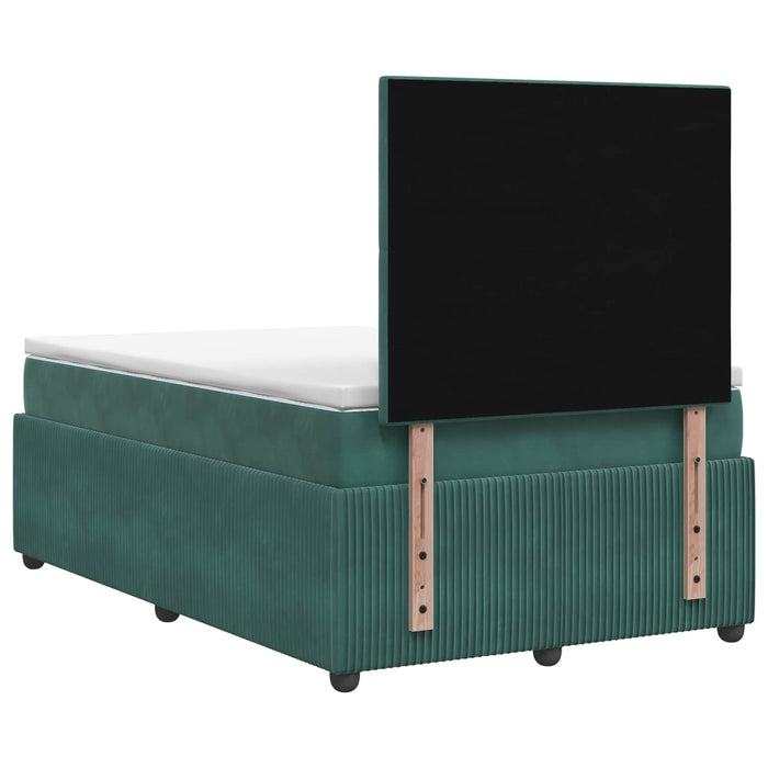 Pat boxspring cu saltea Verde închis 120 x 200 cm Catifea WALTI