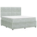 Pat boxspring cu saltea Gri deschis 160 x 200 cm Catifea - WALTI WALTI