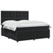 Pat boxspring cu saltea cu headboard Negru 160 x 200 cm Catifea - WALTI WALTI