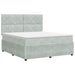 Pat boxspring cu saltea Gri deschis 160 x 200 cm Catifea - WALTI WALTI